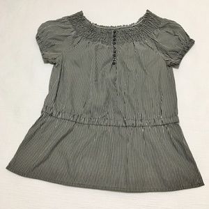 Alfani Blouse 8P Size Gray Stripe
